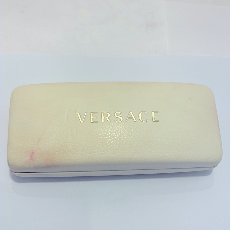 Gentlyused Versace Offwhite Eyeglass Leather Case